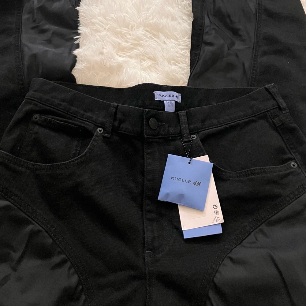 ✯ 33R Mugler x H&M Spiral Panel Jeans ✯